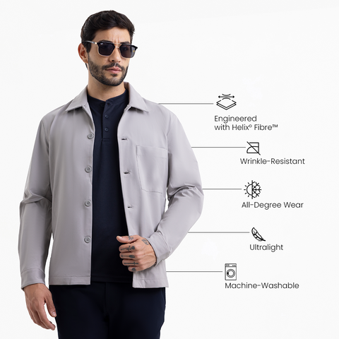 Grey Workday Shacket