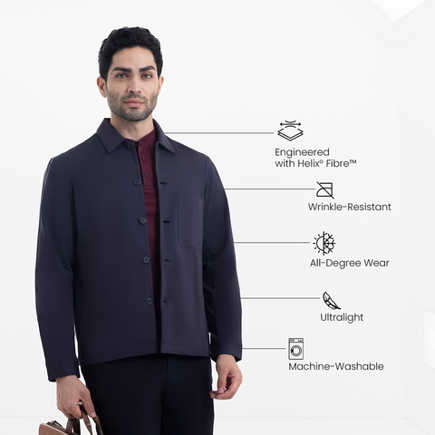 Navy Workday Shacket