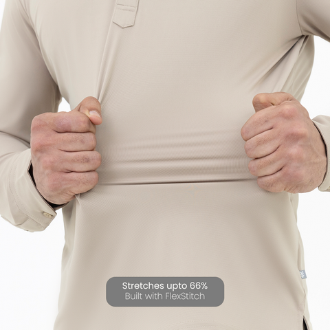 Beige Work Shirt Polo