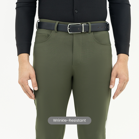 Solid Olive FlexPro 5 Pocket Pants