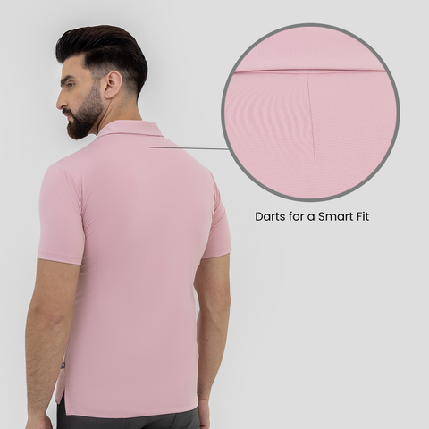 Mauve Smart Stretch Polo