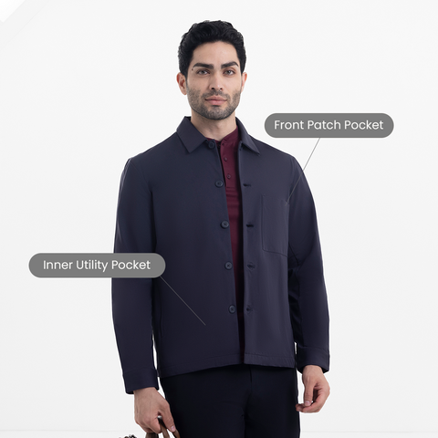 Navy Workday Shacket