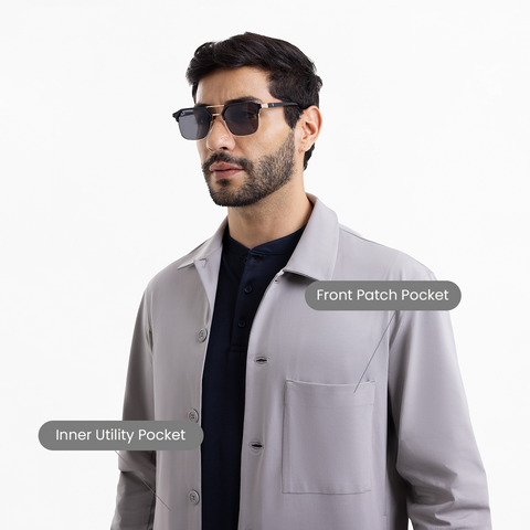 Grey Workday Shacket