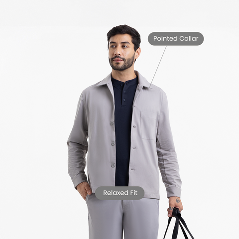 Grey Workday Shacket