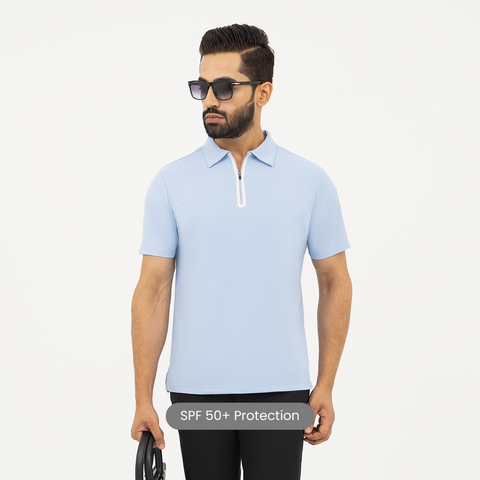 Ice Blue Startup Work-Polo