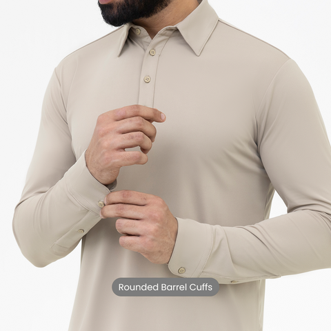 Beige Work Shirt Polo
