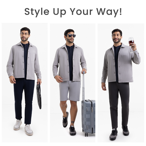 Grey Workday Shacket