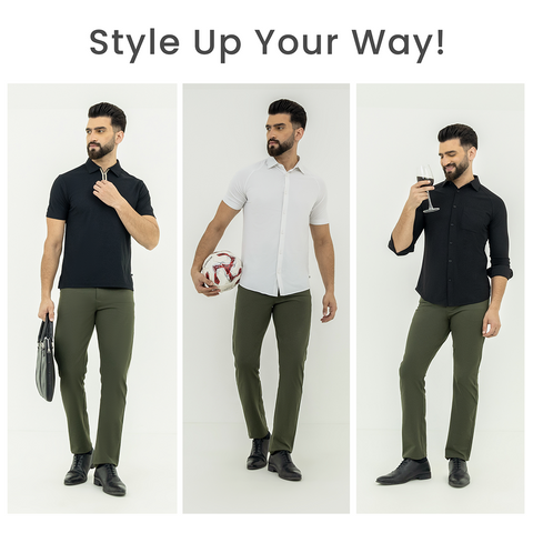 Solid Olive FlexPro 5 Pocket Pants