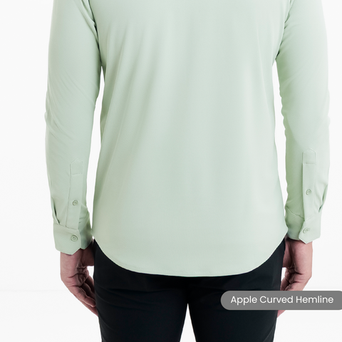 Smoke Green Workday Shirt with Tie Collar