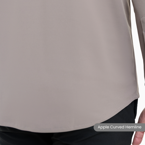 Charcoal Grey Workday Shirt with Tie Collar