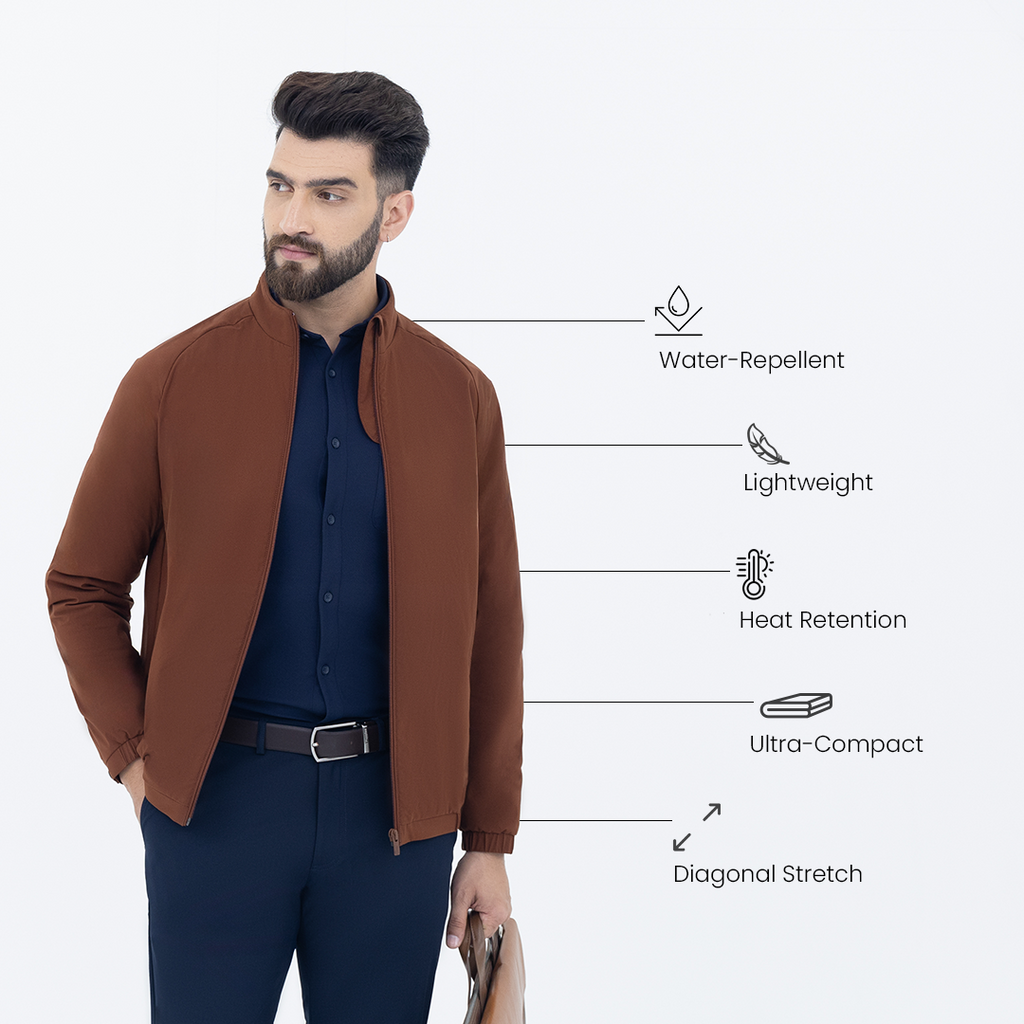 Coffee Brown Workday Jacket with Raglan Sleeves – Harfun.in