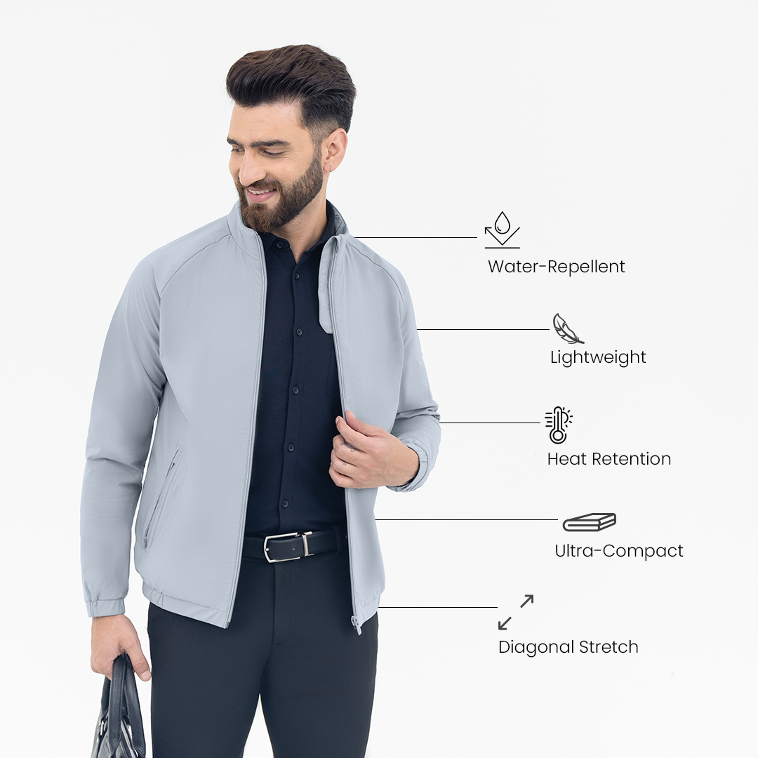 Graphite Grey Workday Jacket with Raglan Sleeves – Harfun.in