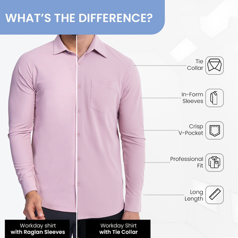 Mauve Workday Shirt with Tie Collar