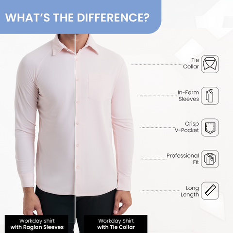 Prime Rose Workday Shirt with Tie Collar