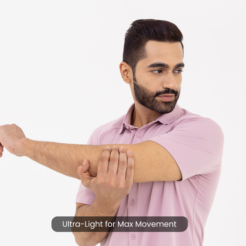 Solid Mauve Raglan-Short Sleeves CoolPro Shirt