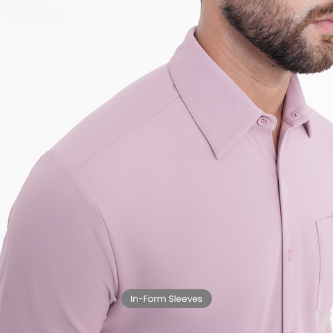 Mauve Workday Shirt with Tie Collar
