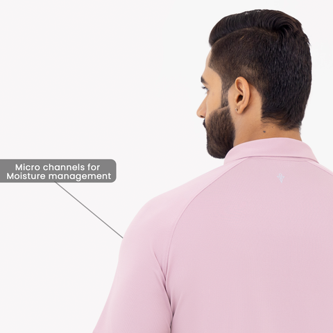 Solid Mauve Raglan-Short Sleeves CoolPro Shirt