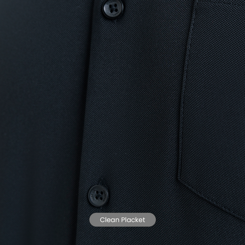 Black Workday Shirt with Tie Collar