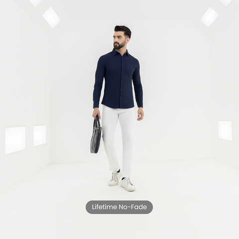 Solid White Winter Work Jeans