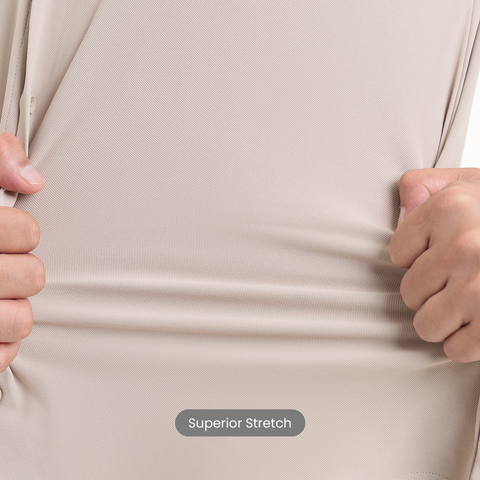 Beige Workday Shirt with Tie Collar