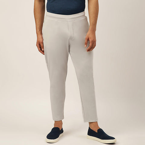 Solid Grey Workday Pant - Harfun.in