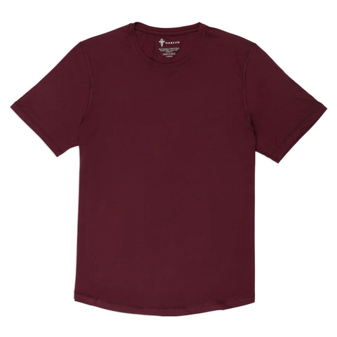 Solid Maroon Everyday Crew Neck T-Shirt - Harfun.in