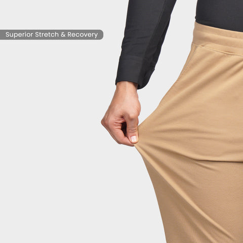 Khaki Cross Pocket Relaxed Fit Pants - Harfun.in