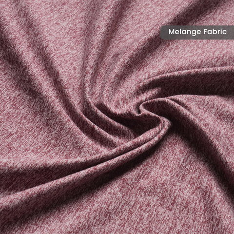 Work-Desk Melange Black Cherry Zipper Jacket - Harfun.in