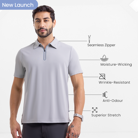 Steel Grey Startup Work-Polo