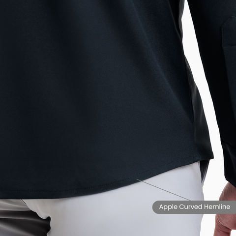 Black Workday Shirt with Tie Collar