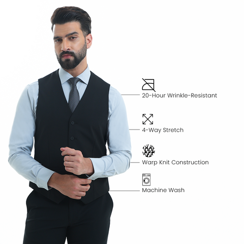 Black 2035 Workday Waistcoat