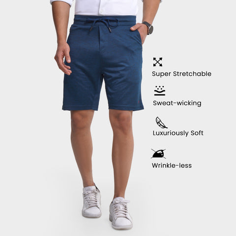 Melange Teal Weekend Shorts