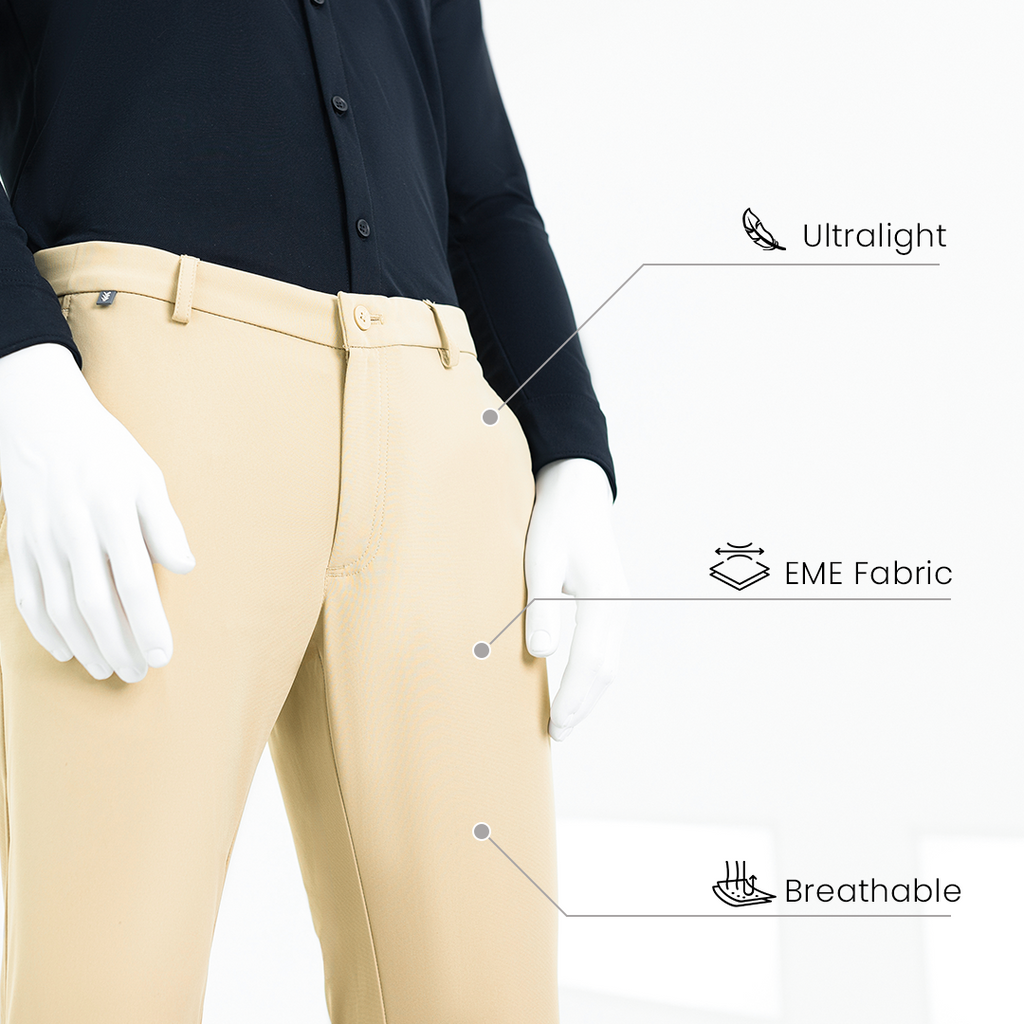 Beige 2035 Workday Pants – Harfun.in