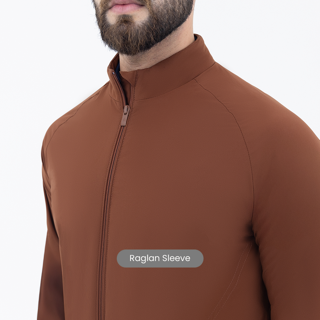 Coffee Brown Workday Jacket with Raglan Sleeves – Harfun.in