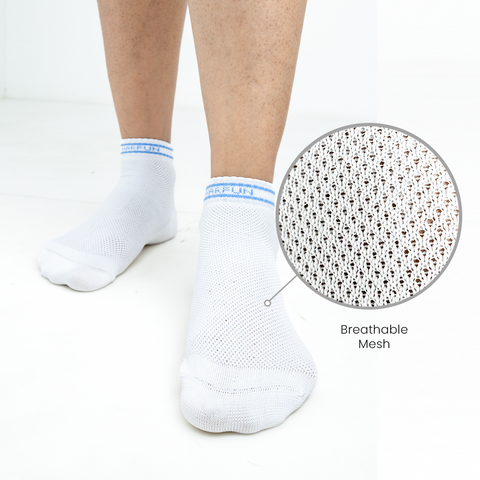 7-Day No Stink Work Socks (Pack of 4) 2 Grey, 1 White, 1 Navy