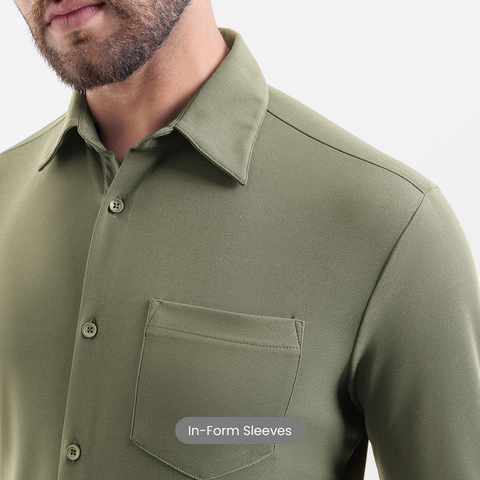 Four Leaf Clover  Workday Shirt with Tie Collar