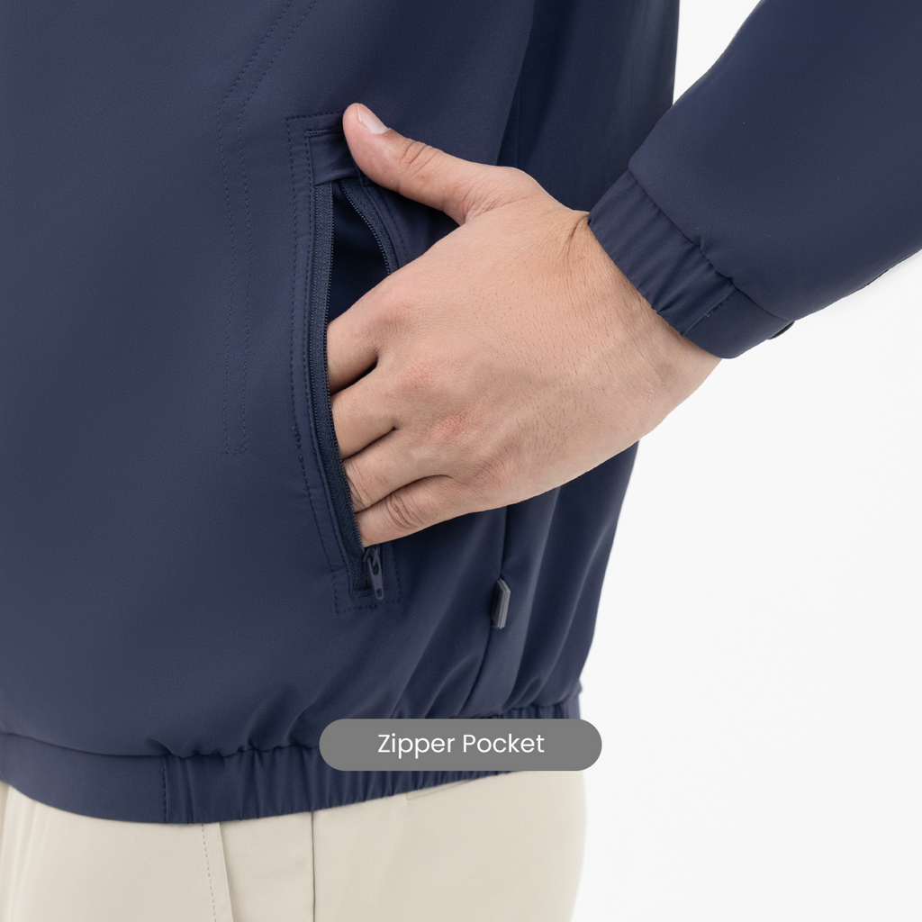 Ink Blue Workday Jacket with Raglan Sleeves – Harfun.in