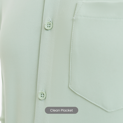 Smoke Green Workday Shirt with Tie Collar