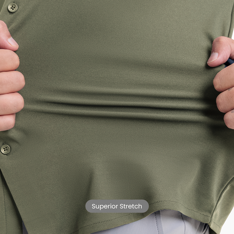 Four Leaf Clover  Workday Shirt with Tie Collar