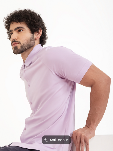 Pastel Lilac Raglan-Short Sleeves CoolPro Shirt