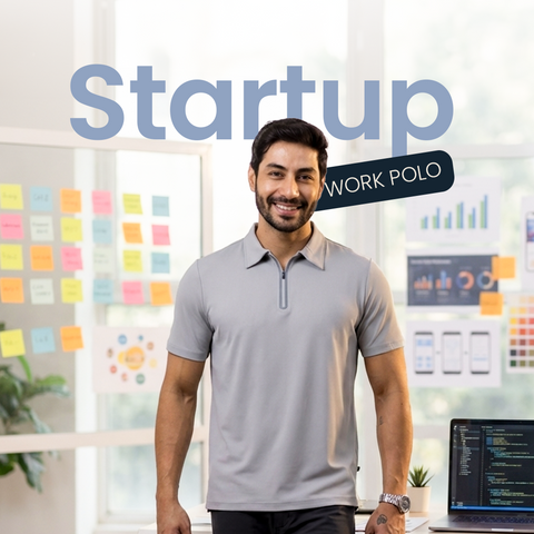 Steel Grey Startup Work-Polo