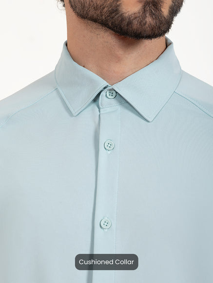 Eggshell Blue Raglan-Short Sleeves CoolPro Shirt