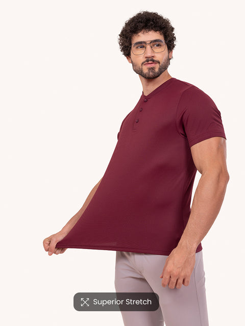 Solid Wine Work to Workout Henleys