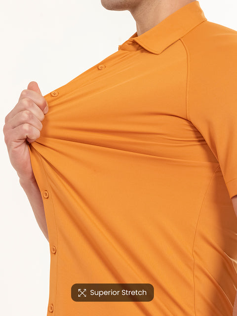 Sharp Apricot Raglan-Short Sleeves CoolPro Shirt