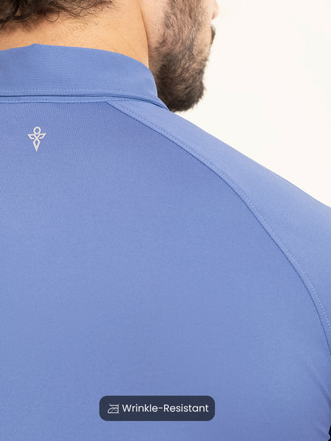 Steel Blue Raglan-Short Sleeves CoolPro Shirt