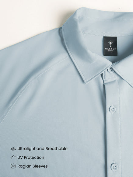 Eggshell Blue Raglan-Short Sleeves CoolPro Shirt