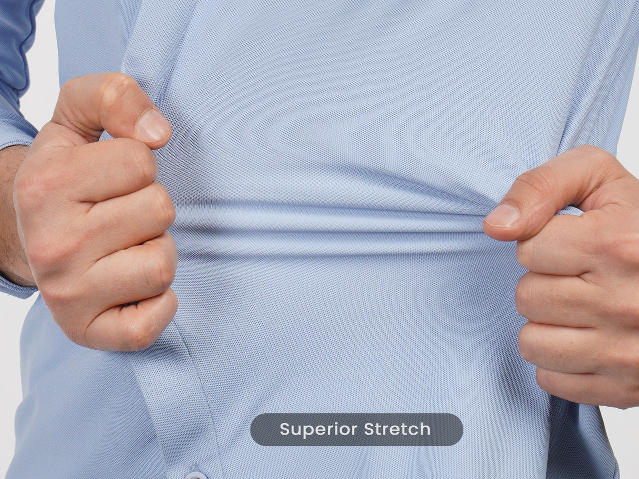 Ice Blue Workday Shirt with Raglan Sleeves – Harfun.in