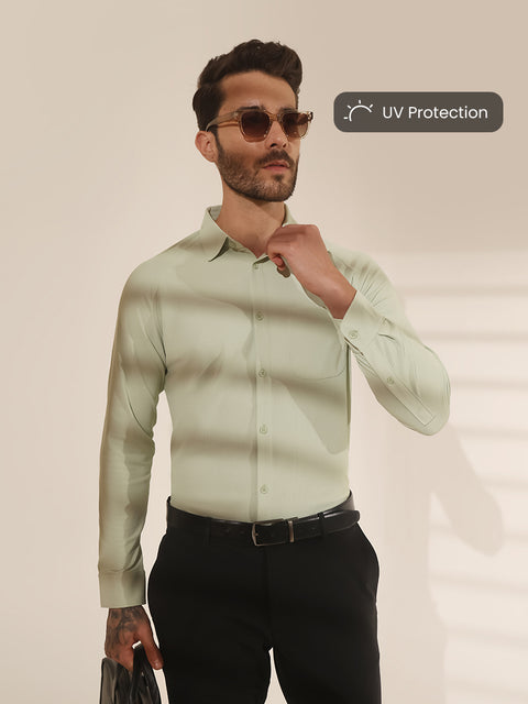 Smoke Green Workday Shirt with Raglan Sleeves