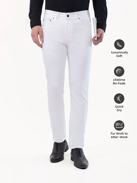 Solid White Work Tech Jeans 2.0