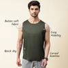 Solid Olive Everyday Tank Top - Harfun.in